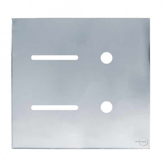 Placa p/ 2 Interruptores + 2 Furos 4x4 - Novara Glass Espelhada Placa p/ 2 Interruptores + 2 Furos 4x4 - Novara Glass Espelhada